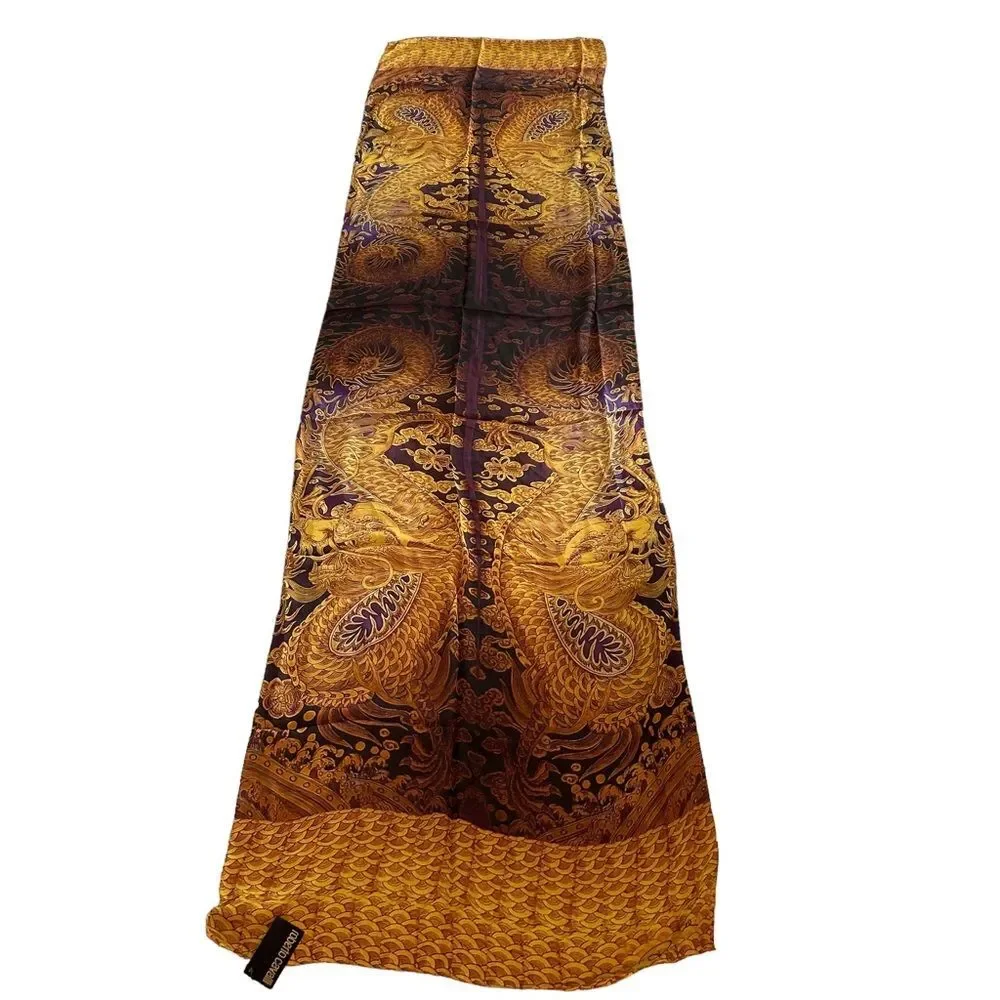 NWT Roberto Cavalli‎ 100% Silk Scarf